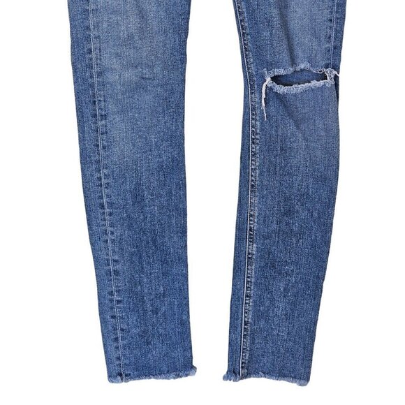 Rag & Bone Skinny Distressed Jeans Raw Hem Denim W1502K520 Bidland Wash Women 26 - Picture 9 of 13
